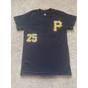 Pittsburgh Pirates Shirt Adult Small Majestic Gregory Polanco Black